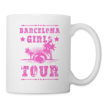 Visite des filles de Barcelone - Mug blanc - blanc - Droite
