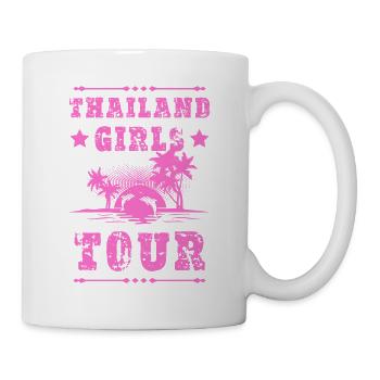 Tournée des filles en Thaïlande - Mug blanc - blanc - Droite