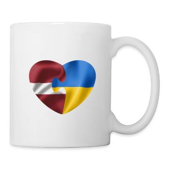 Latvia supports Ukraine - Mug - white - Right