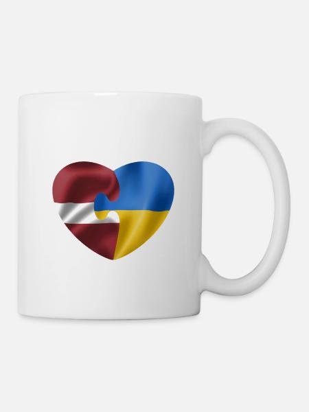 Latvia tukee Ukrainaa - Kop/krus - hvid