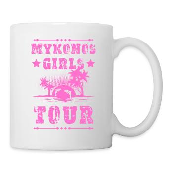 Visite des filles de Mykonos - Mug blanc - blanc - Droite