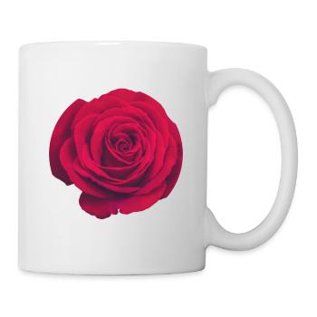 Rose rouge - Mug blanc - blanc - Droite