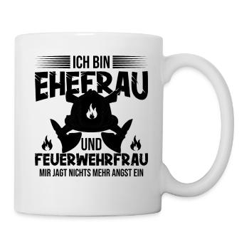 Feuerwehrfrau - Tasse - Weiß - Rechts
