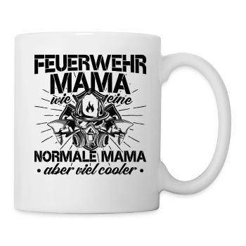 Feuerwehrfrau - Tasse - Weiß - Rechts