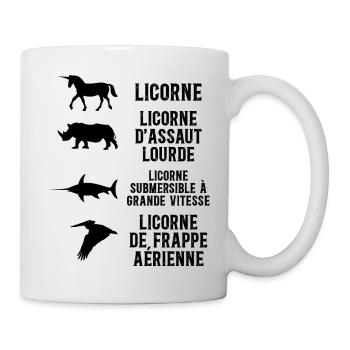 Blague Sur Les Licornes Humour De Licorne - Mug blanc - blanc - Droite
