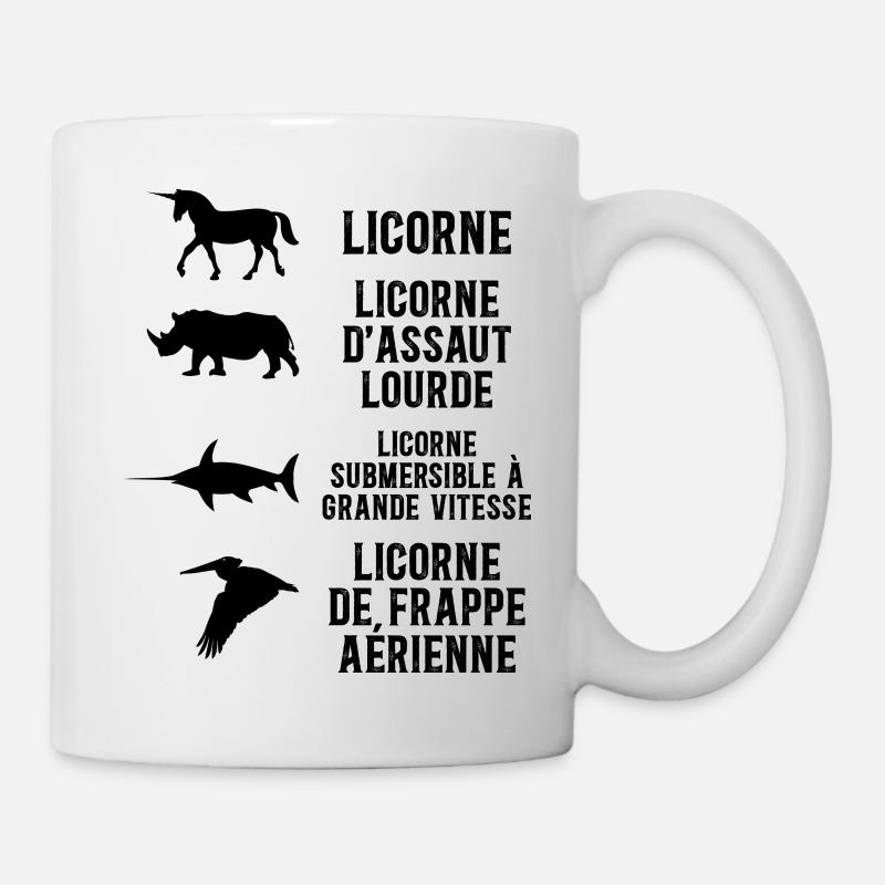 Blague Sur Les Licornes Humour De Licorne - Mug blanc - blanc