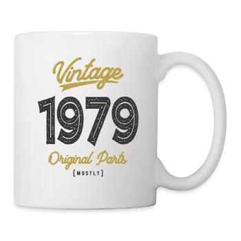 Vintage 1979 Originalteile - 43. Geburtstag Retro - Tasse - Weiß - Rechts