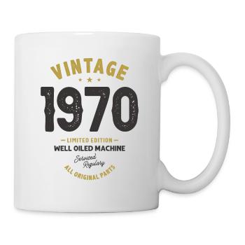 Vintage Born in 1970 - 52nd birthday - Mug - white - Right