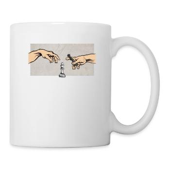 Schach Die Erschaffung von Schach - Tasse - Weiß - Rechts