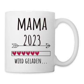 werdende Mama 2023 Schwangerschaft Baby Geschenk - Tasse - Weiß - Rechts