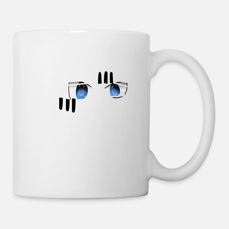 Les yeux ouverts - Espion de surveillance curieux - Mug blanc - blanc