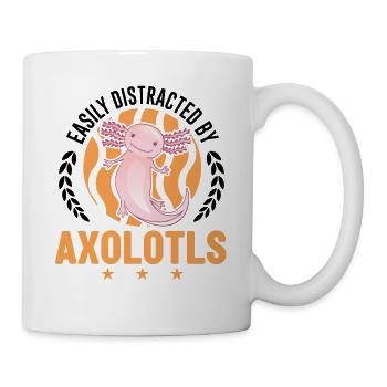 Easily distracted by Axolotls Tail Luch - Mug - white - Right