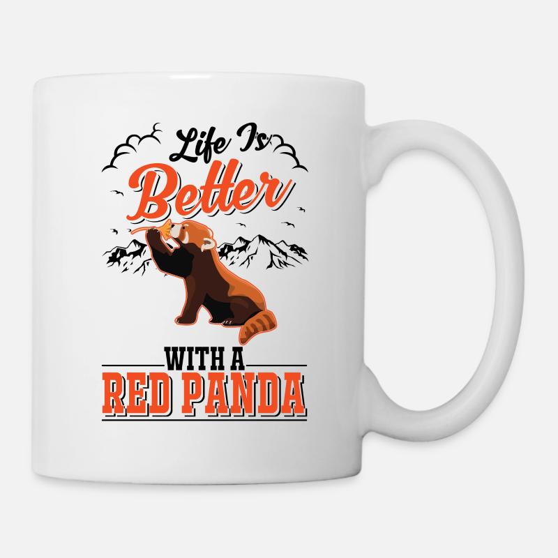 La vie est meilleure avec un panda roux roter panda - Mug blanc - blanc