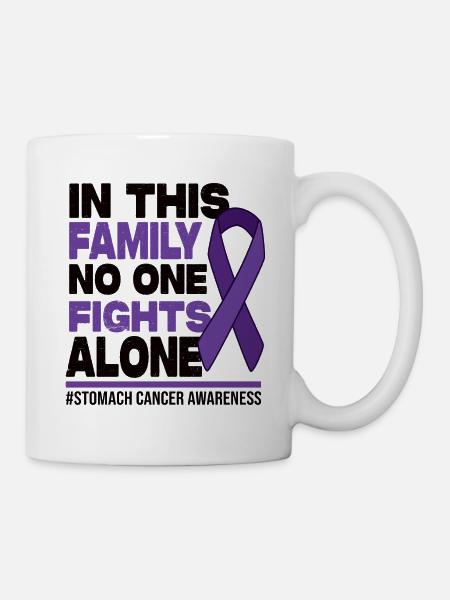 Personne ne se bat seul - Sensibilisation au cancer de l’estomac - Mug blanc - blanc