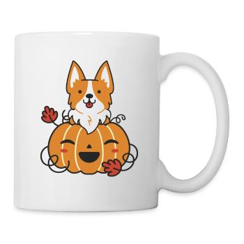 Halloween Corgi Citrouille Citrouille Chien - Mug blanc - blanc - Droite