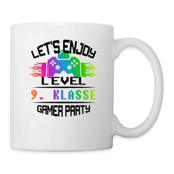 Level 9. KLASSE keep calm and game on - Tasse - Weiß - Rechts