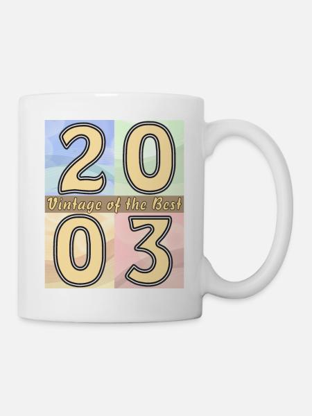 GEBURTSTAG JAHRESZAHL 2003 - Tasse - Weiß