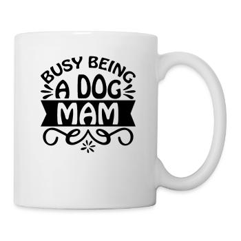 Employed as a dog mom - Mug - white - Right