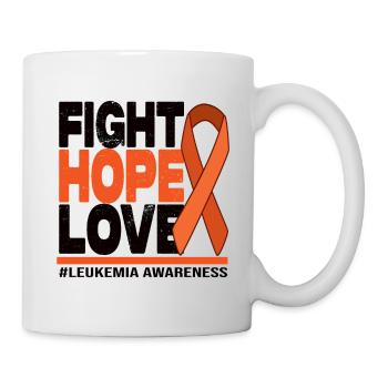 Fight Hope Love - Leukemia Awareness - Mug - white - Right