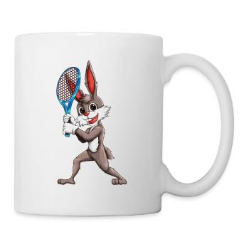Rabbit Rabbit Tennis Sport Design Racket - Mug - white - Right