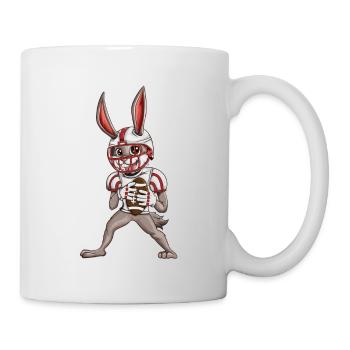 Kinder Football Hasen Kostüm Amerika Sport Fan - Tasse - Weiß - Rechts