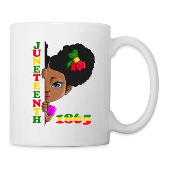 Brave Women Black Girl Juneteenth 1865 Fête des mères - Mug blanc - blanc - Droite