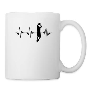 Basketball Herzschlag - Tasse - Weiß - Rechts