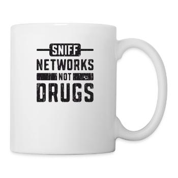 Sniff Networks Not Drugs - hacker - Mug blanc - blanc - Droite