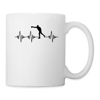 Boxen Herzschlag - Tasse - Weiß - Rechts