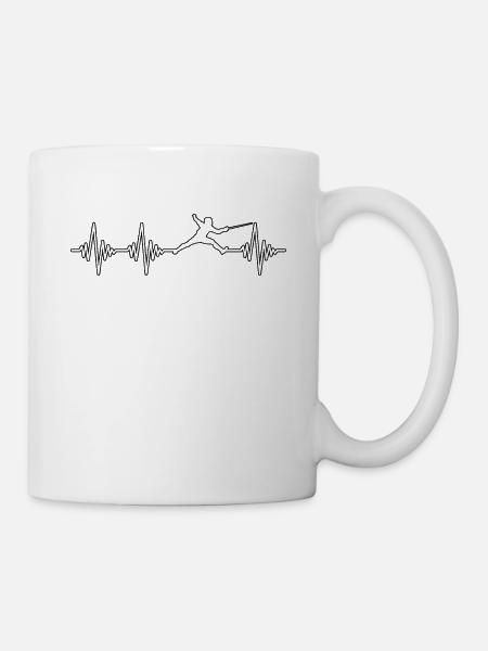 Fechten Herzschlag - Tasse - Weiß