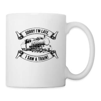 Train Locomotive Hobby Trainspotting Railfan - Mug - white - Right