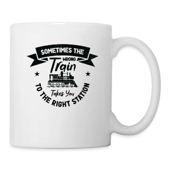 Zugverkehr Zugliebhaber Bahnhof - Tasse - Weiß - Rechts