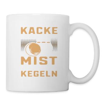 Alles Kacke alles Mist Senioren Kegeln Sportkegler - Tasse - Weiß - Rechts
