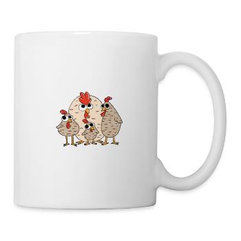Ich habe meine Hühnies Hühner Hühnerbesitzer - Tasse - Weiß - Rechts