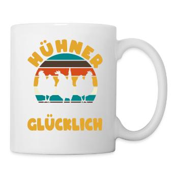 Hühner machen glücklich Hühner Hühnerbesitzer - Tasse - Weiß - Rechts