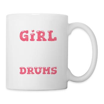 Just A Girl Who Loves Drums Percussion Band Funny - Tasse - Weiß - Rechts