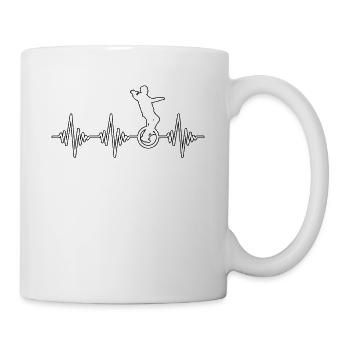 Unicycle Heartbeat - Mug - white - Right