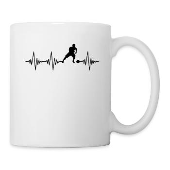 Fußball Herzschlag - Tasse - Weiß - Rechts