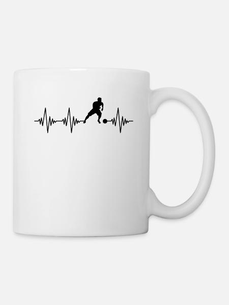Fußball Herzschlag - Tasse - Weiß
