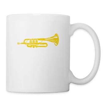 I Wonder If Trumpets Think About Me Too Funny Trum - Mug - white - Right