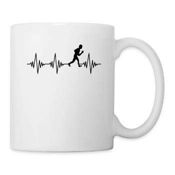 Jogging Heartbeat - Mug blanc - blanc - Droite