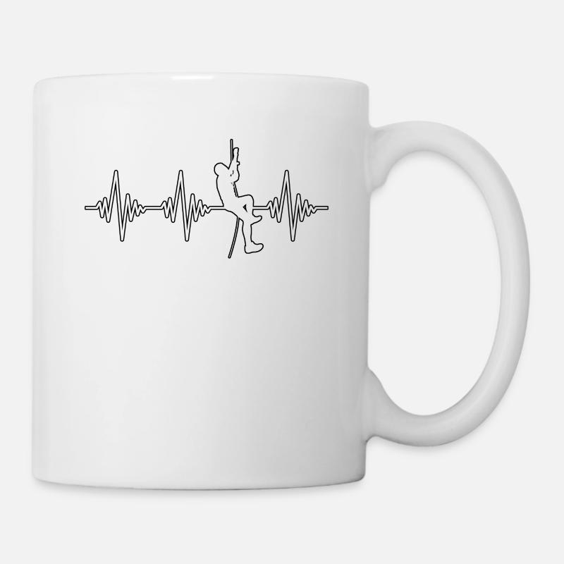 Klettern Herzschlag - Tasse - Weiß