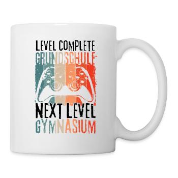 Level Complete Grundschule Einschulung Gymnasium - Tasse - Weiß - Rechts