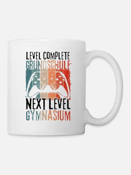 Level Complete Grundschule Einschulung Gymnasium - Tasse - Weiß
