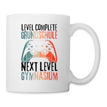 Level Complete Grundschule Einschulung Gymnasium - Tasse - Weiß - Rechts