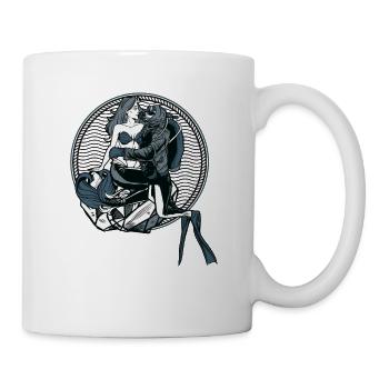 Scuba Diver Kissing Meerjungfrau - Tasse - Weiß - Rechts