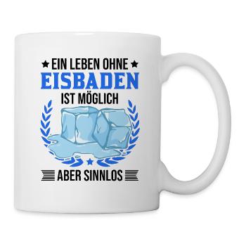 Eisbad Eisbaden Winterbad Eisschwimmen - Tasse - Weiß - Rechts