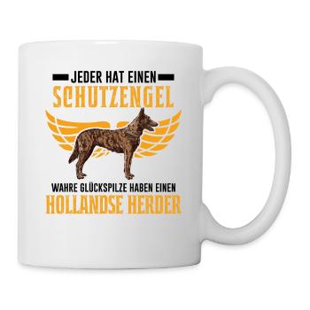 Hollandse Herder Schutzengel Herderdshond - Tasse - Weiß - Rechts