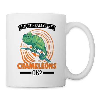 J’aime vraiment Chameleons, ok Chameleon - Mug blanc - blanc - Droite
