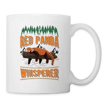 Chuchoteur de panda roux - Mug blanc - blanc - Droite